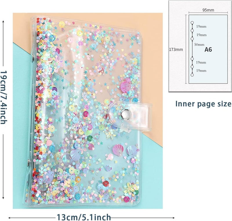 Weigav A6 Notebook Binder, Savings Binder, Money Saving Record Folder (Transparent) (Transparent 2) - Image 2